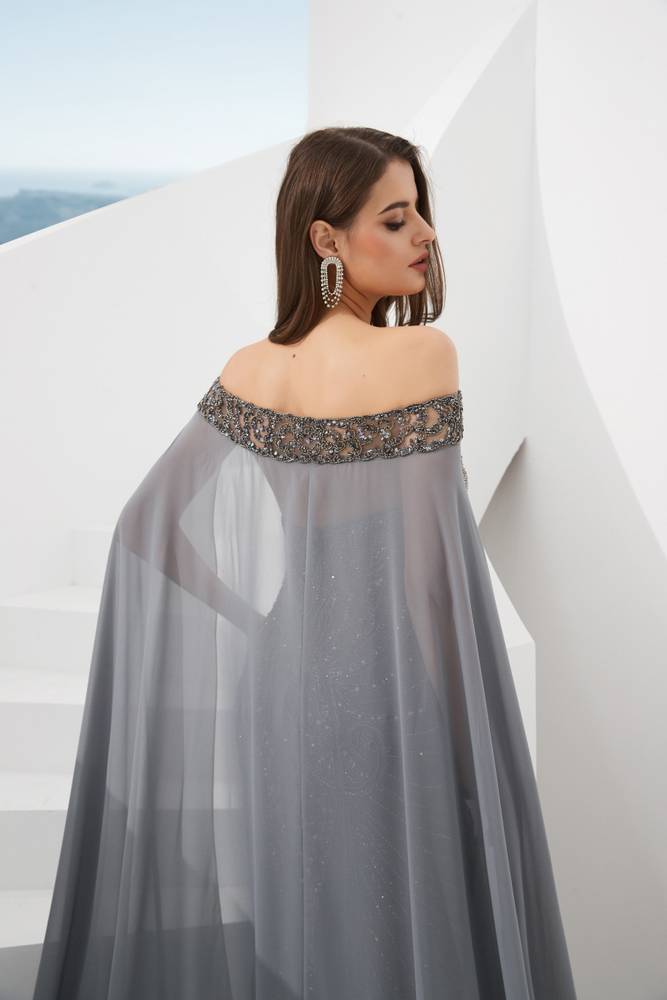Gorgeous Beaded Sweetheart Mermaid Prom Gown With Shawl